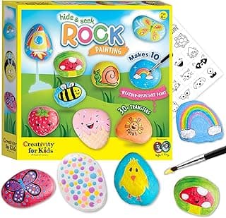Creativity for Kids Rock Painting Kit - Hide and Seek Rock Kit, Arts and Crafts for Kids, Gifts for Kids (Ages 6+)
